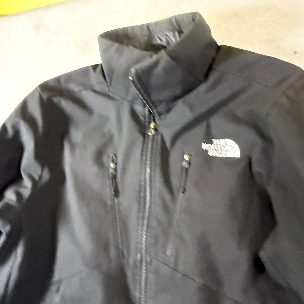 The North Face Mens WindWall Softshell Jacket Black Full Zip Fleece Lined Large